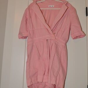 Day + Moon Pink Jean Romper Size L